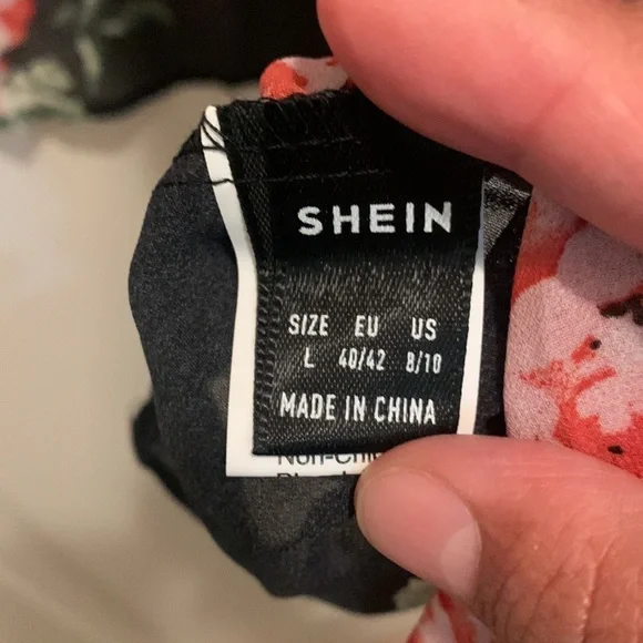 Shein Floral Print Chiffon Kimono Large 8/10 - Picture 3 of 9